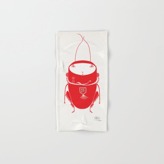 Red cricket Hand & Bath Towel