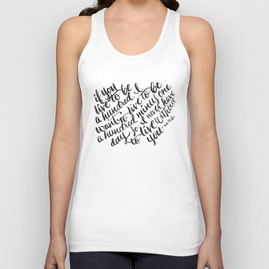 LIVE TO BE 100 Unisex Tank Top