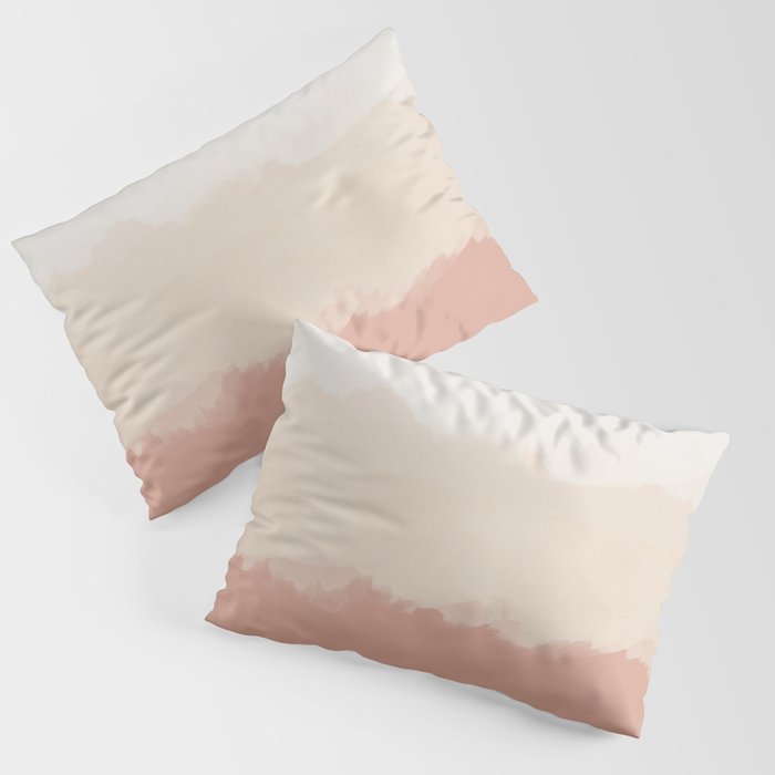 Abstract Rose Color Flora Blush Pillow Sham