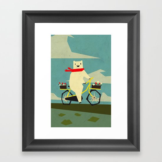 Yeti Taking a Ride Framed Art Print