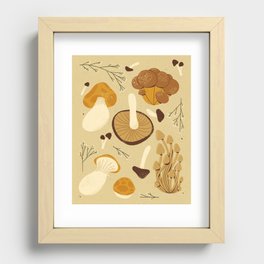 Mushroom Pattern Recessed Framed Print