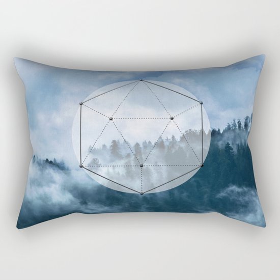 Wander into the wild blue mountains Rectangular Pillow
