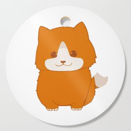A cute and simple chibi portrait drawing of a dog Cutting Board