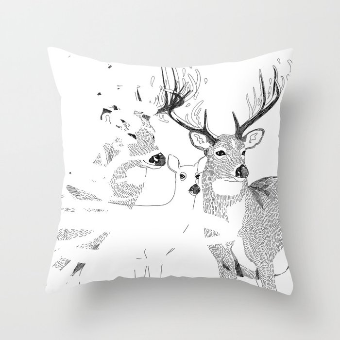 Deers Throw Pillow