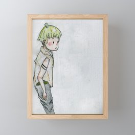 green boy Framed Mini Art Print