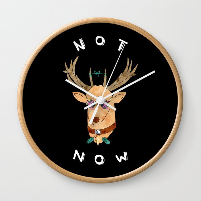 Not Now (Black Edition)  Wall Clock