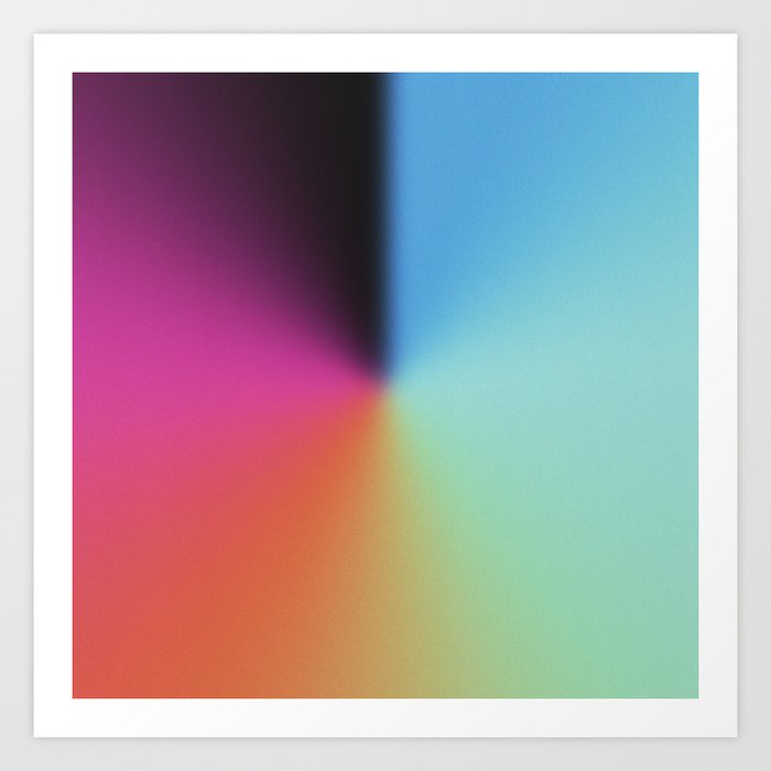 Prisms Rainbow Dream Abstract Retro 70s Art Print