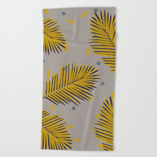 Palm leaf 1 Beach Towel