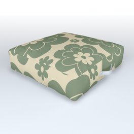 Retro Flower Pattern 612 Outdoor Floor Cushion