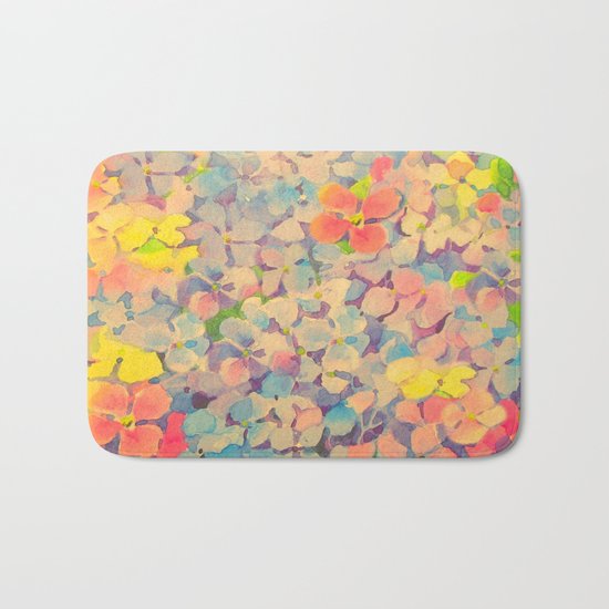 Summer Time Floral Bath Mat