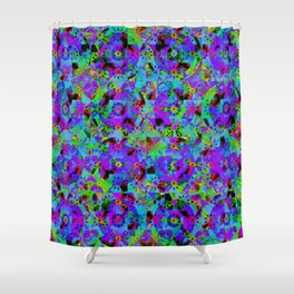 Purple Space Pines Shower Curtain