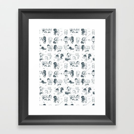 Pop Culture Clash Framed Art Print