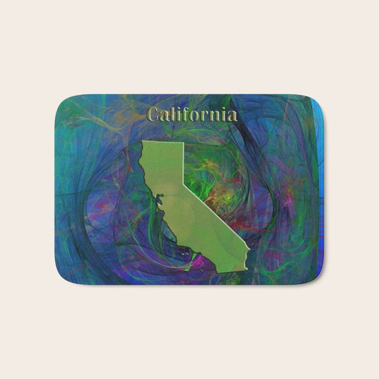 California Map Bath Mat
