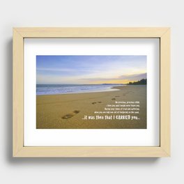 Footprints in the sand Recessed Framed Print