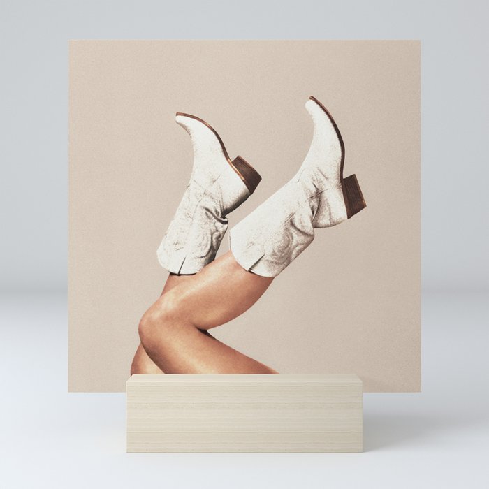 These Boots - Neutral / Beige Mini Art Print