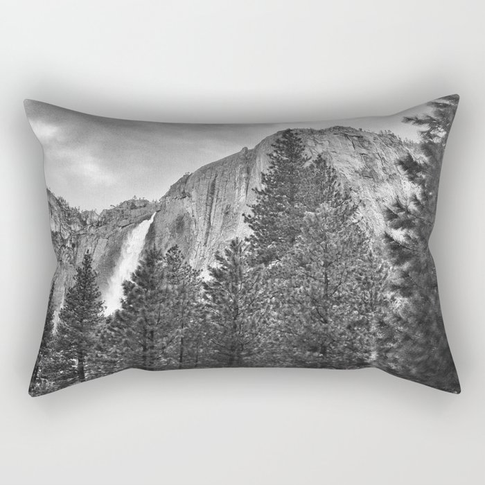 Yosemite Falls Before a Storm Rectangular Pillow