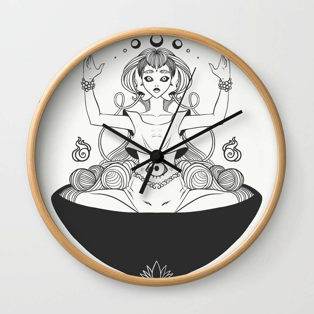 Ramen Noodle Bowl Anime Girl Drawing Wall Clock By Cellsdividing Society6
