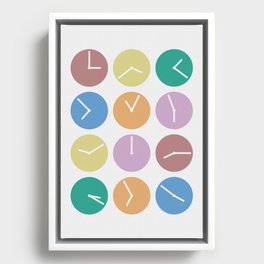 Minimal clock collection 29 Framed Canvas
