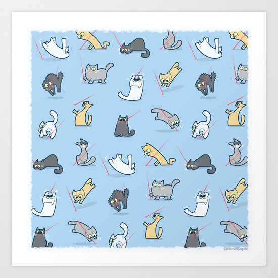 Cats vs Laserpointers Art Print