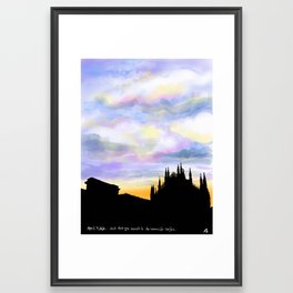 Cityscape Sunset Framed Art Print