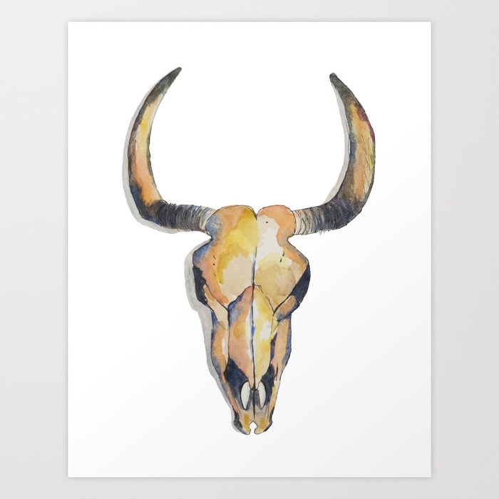 Cow Skull Art Print