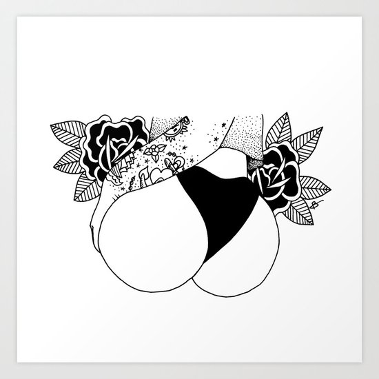 Peach Alexandra Art Print