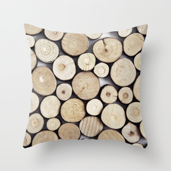 WOOD COLLECTION Throw Pillow