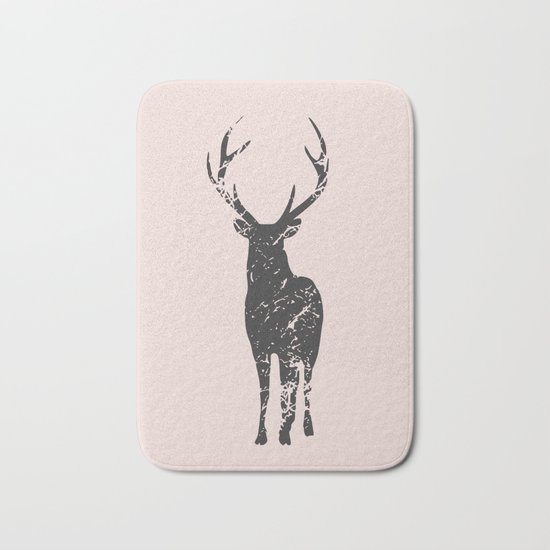 Plain deer modern art Bath Mat