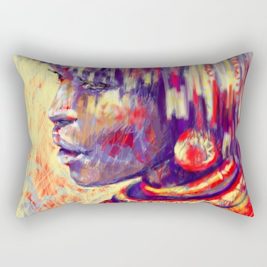 African portrait Rectangular Pillow