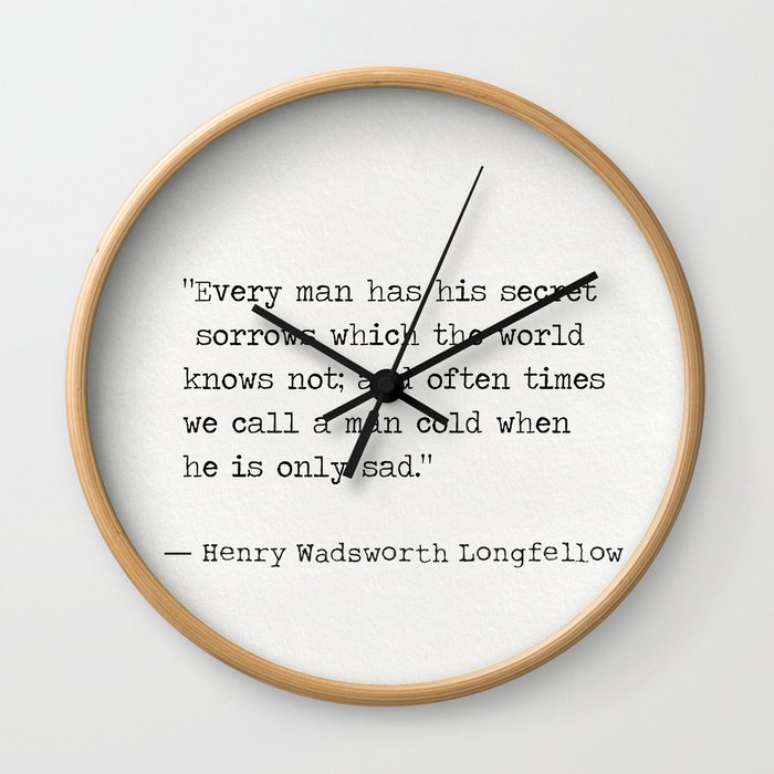 Henry Wadsworth Longfellow Wall Clock
