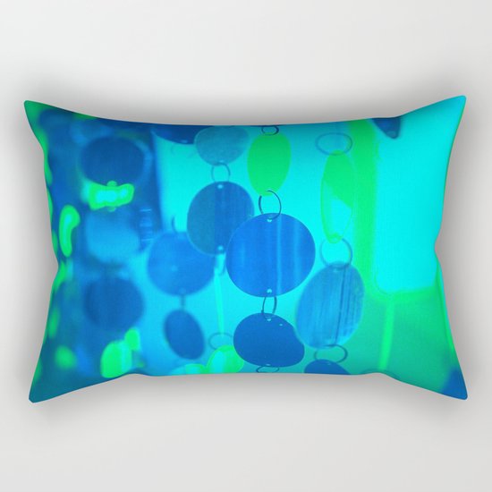 UNDERWATER GLAM CIRCLES #Blue #2 Rectangular Pillow