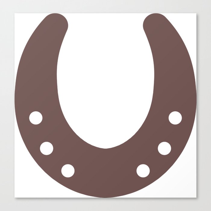 Horseshoe - silhouette for logo or pictogram.  Canvas Print