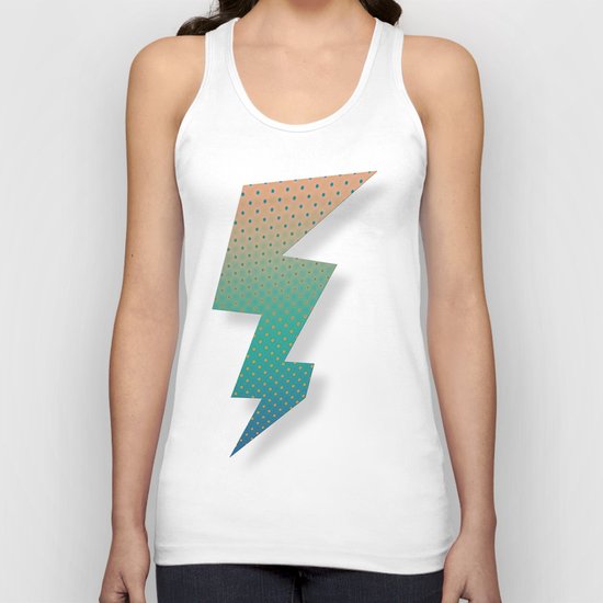 Polka Plankton Blue Unisex Tank Top