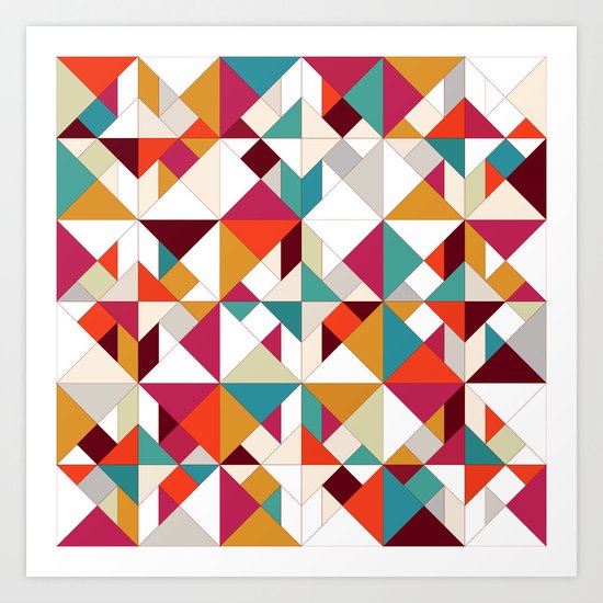 tangram geo Art Print