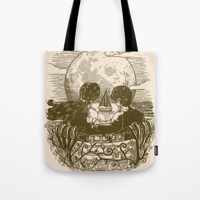 Love and Death At the Beach Tote Bag