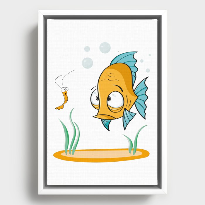 Fish vector illustration Framed Canvas