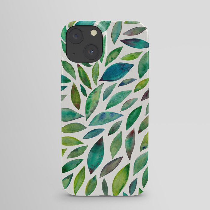 Diamond Leaves – Green Palette iPhone Case