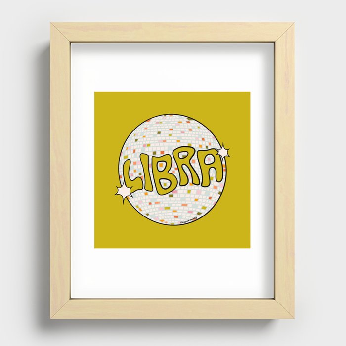 Libra Disco Ball Recessed Framed Print