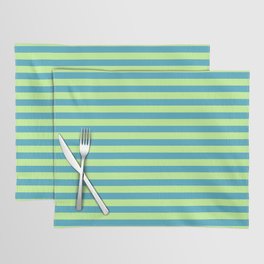 Combi Stripes - blue and lime green Placemat