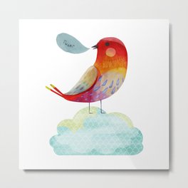 Red Bird Metal Print