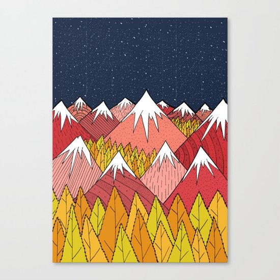 The mountains in the forest Canvas Print