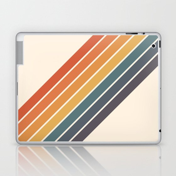 Arida -  70s Summer Style Retro Stripes Laptop & iPad Skin