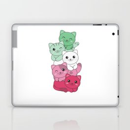 Abrosexual Flag Pride Lgbtq Cute Cats Bunch Laptop Skin