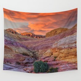 Sunset 0094 - Valley of Fire State Park, Nevada Wall Tapestry