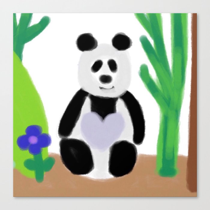 It's a Panda's World of Love Canvas Print