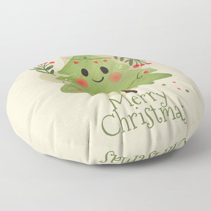 Cute Christmas Tree Floor Pillow