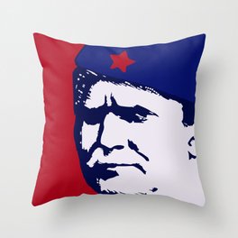 Tito Josip Broz Yugoslavia  -  portrait red star  Throw Pillow