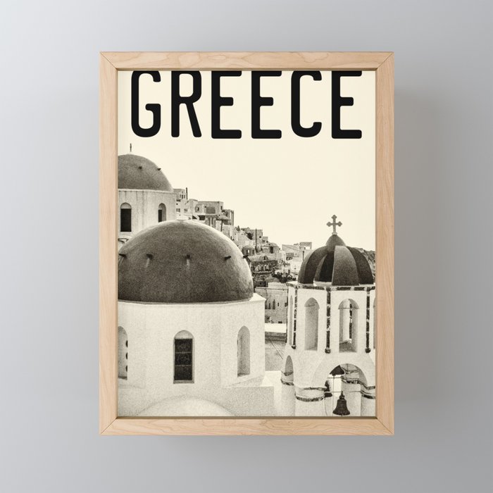 Greece, Cyclades, Santorini Framed Mini Art Print
