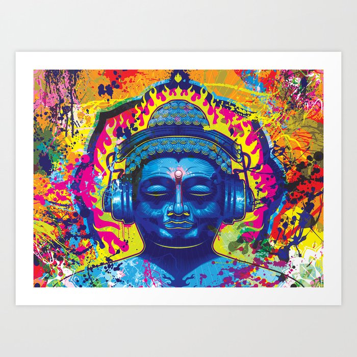 Psychedelic Buddha Art Print by This is Blase | Society6