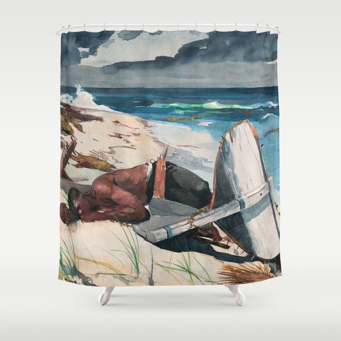 African American Masterpiece, After the Storm landscape painting Shower Curtain